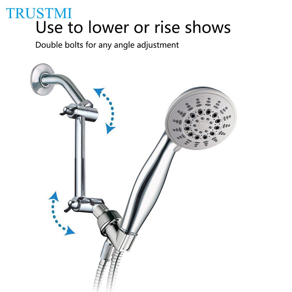 Extensor de brazo de ducha ajustable, cabezal de ducha de latón de 4 pulgadas, tubo de recambio de extensión de elevación alta o inferior, montaje de brazo, negro mate C