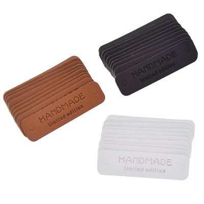 Étiquettes synthétiques de couture en cuir | Simples, pour vêtement, bricolage, étiquettes artisanales pour sacs chaussures, accessoires de décoration: 30pcs with 3colors