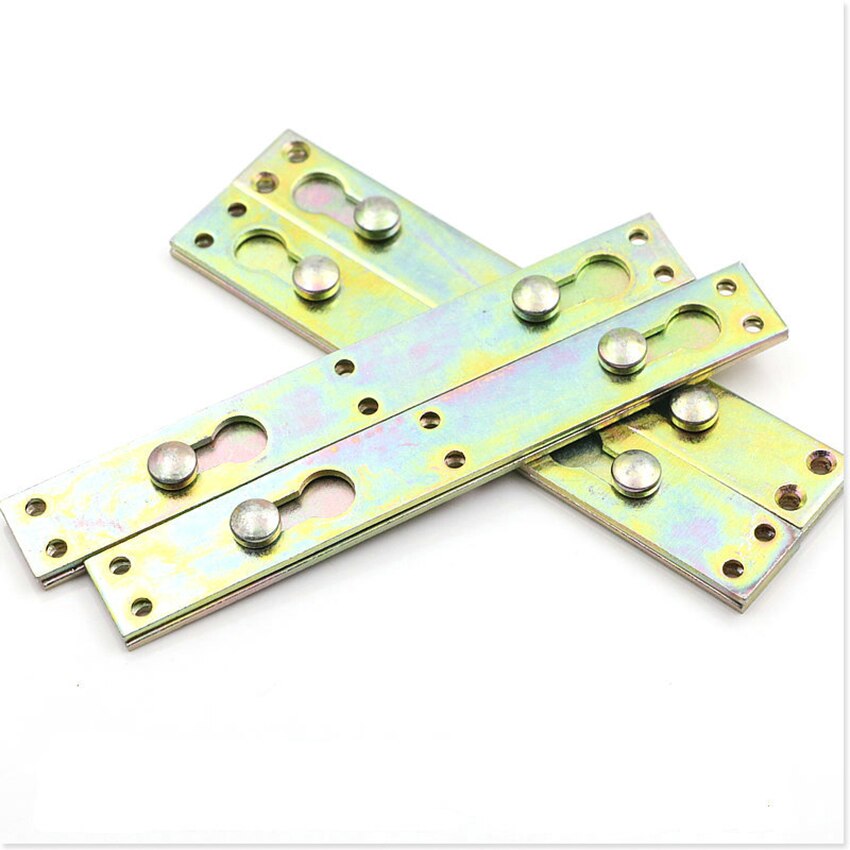 4PCS/Set Wood Bed Rail Connecting Fittings with Mounting Screws, Metal Bed Frame Hardware Bed Rail Brackets Fasteners
