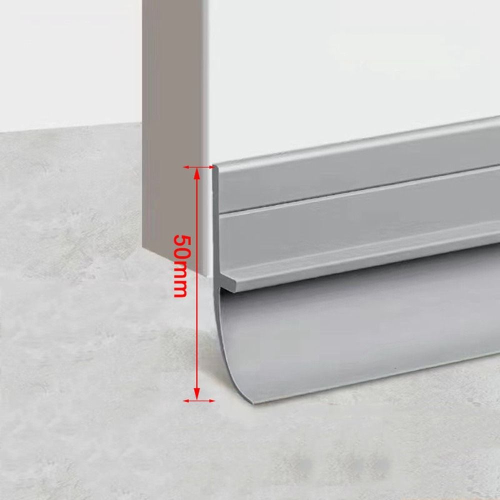 Pvc Deur Bodem Afdichting Strip Zelfklevende Deur Raam Tochtstrip Afdichting Strips Stopper Deur Afdichting Anti-Koude Gap Blokker: zwart en wit