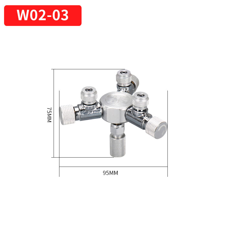 ZRDR – distributeur de CO2 multi-voies pour Aquarium en acier inoxydable, vanne à aiguille de séparation, clapet anti-retour, compteur de bulles pour régulation de solénoïde: Black
