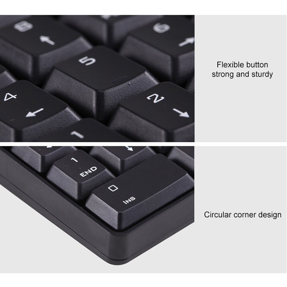 Keyboard And Mouse Wireless Set 2.4GHz 18 Keys Wireless Numeric Keypad Number Keyboard Optical Mouse Combo Set