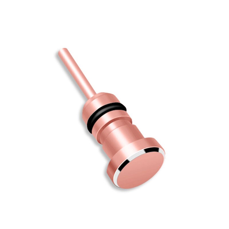 3.5mm Earphone Dust Plug Jack Interface Antidust Mobile Phone Card Retrieve Card Pin: rose gold