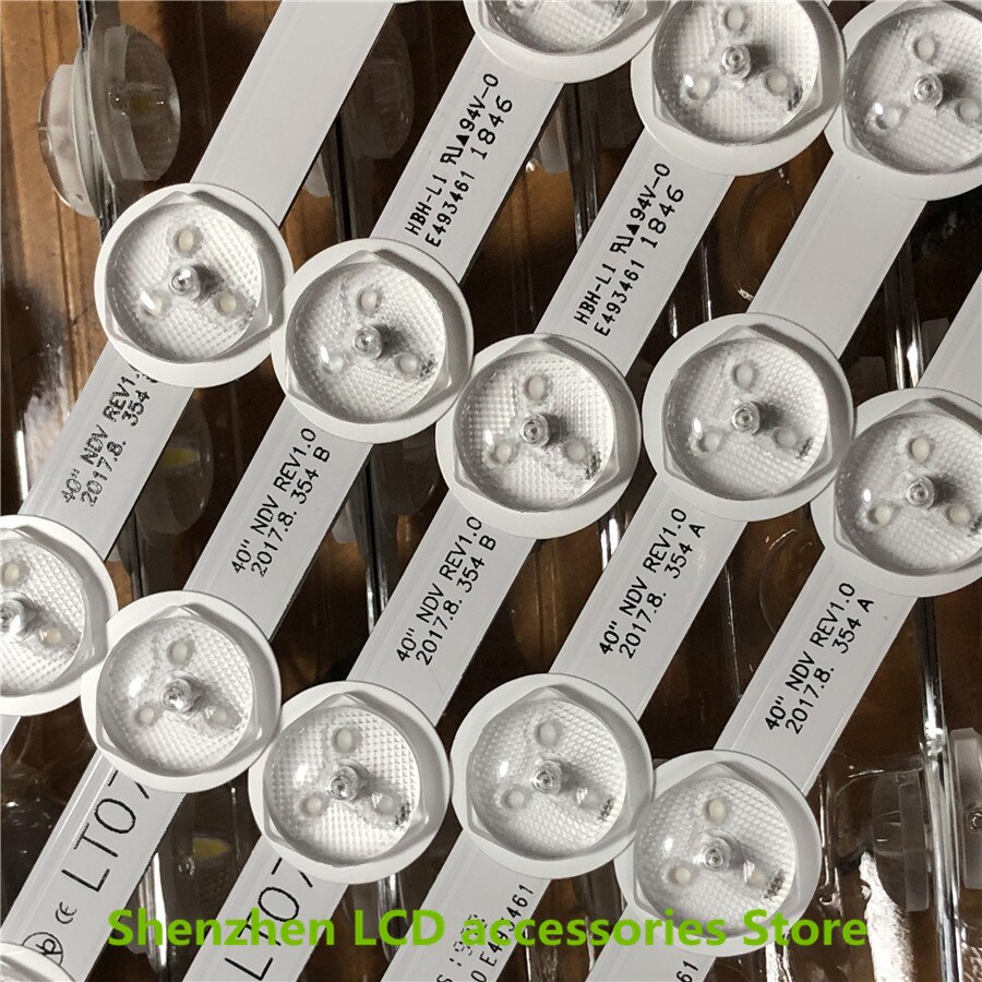20 Stuks/partij Led Strip 40 "39" Ndv REV1.0 Abc Voor Toshiba 40L3433DG Vestel VES390UNDC-01 355Mm 100%