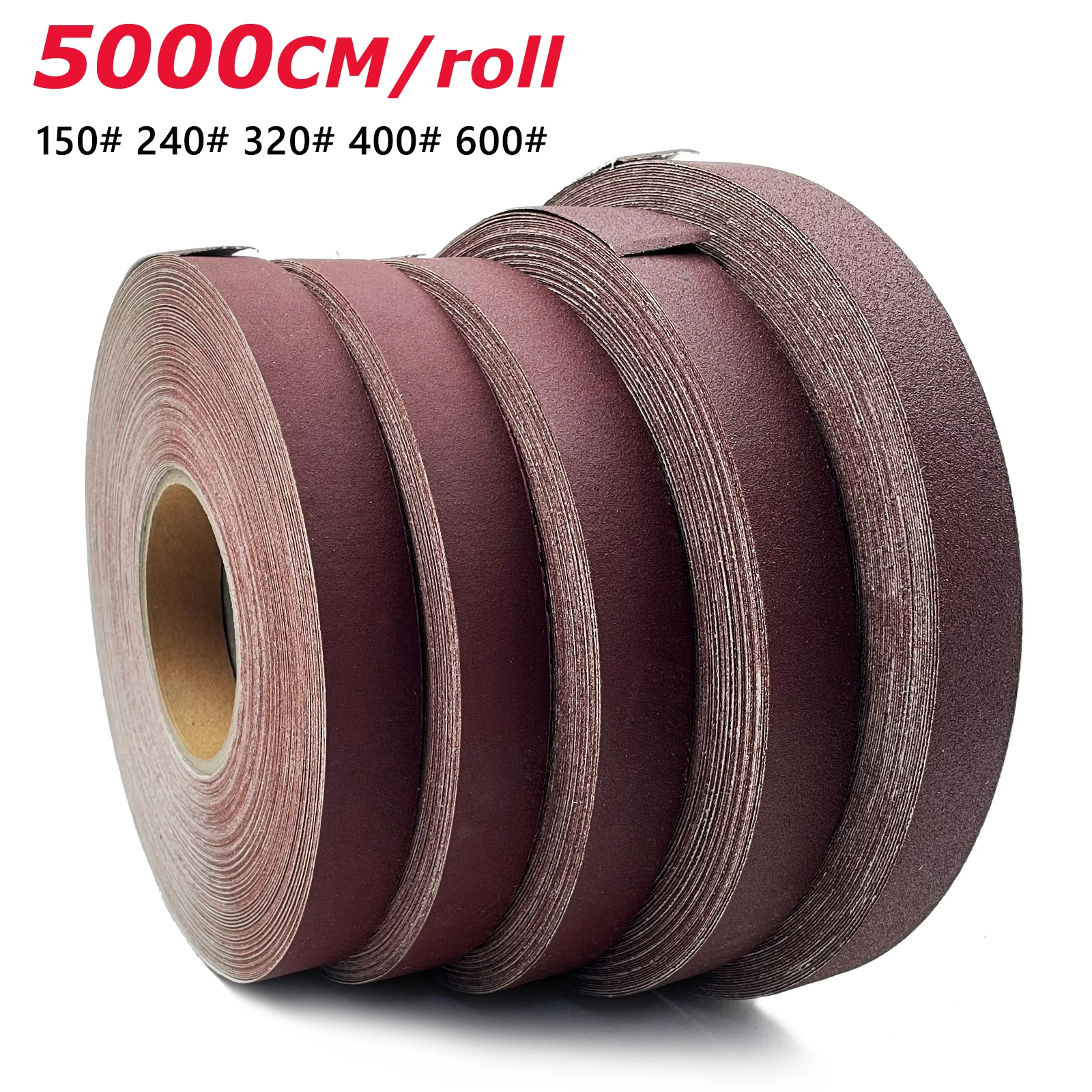5000cm 60-600- korns smärgelduk rulle polering sandpapper för slipverktyg metallbearbetning dremel träbearbetning möbler