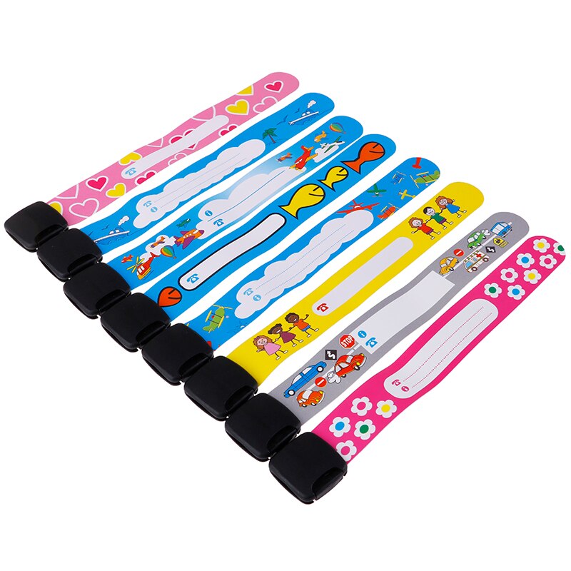 4 sztuk/zestaw dzieci podróży bezpieczne na zewnątrz anty-Stracony bransoletka rozpoznawania bezpieczeństwa nadgarstek dla dzieci regulowany wodoodporny pasek na rękę