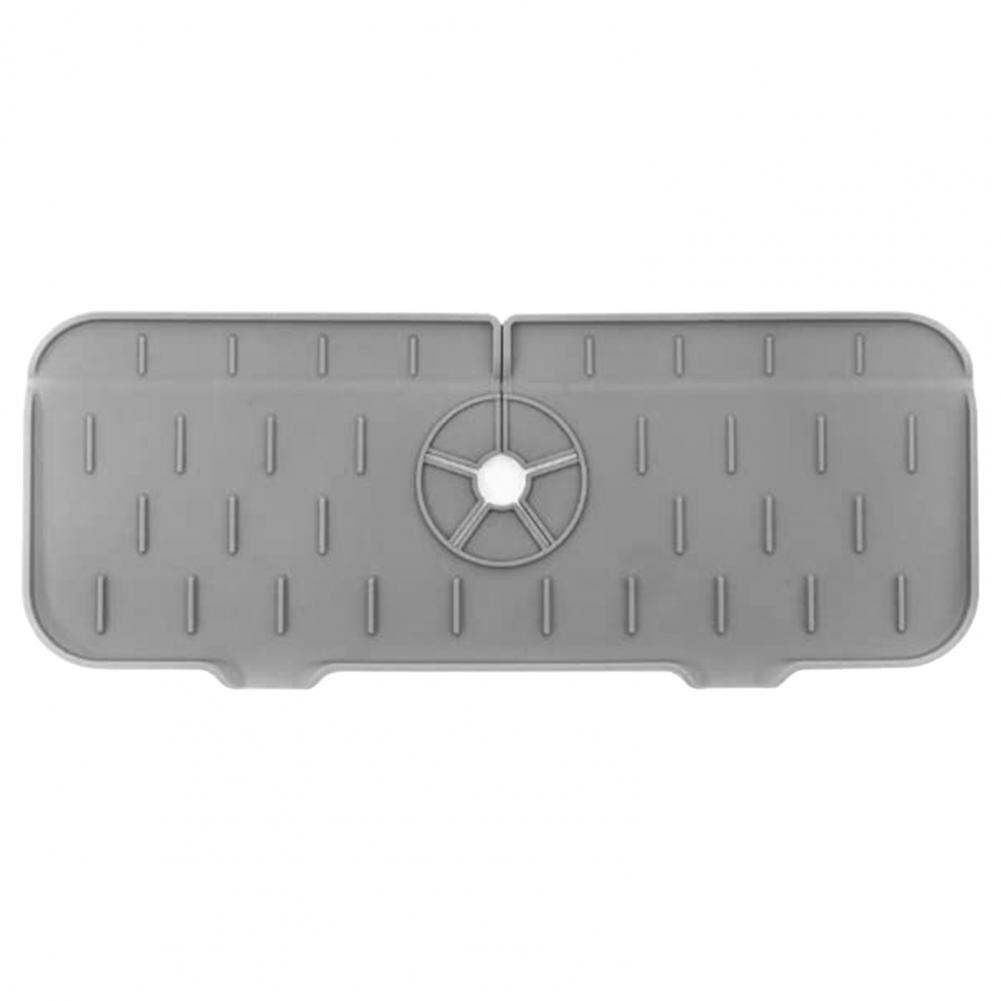 Tap Mat Faucet Splash Proof Silicone Sink Counter Pad faucet suction pad Universal Moistureproof Faucet Mat Kitchen Accessories: Grey