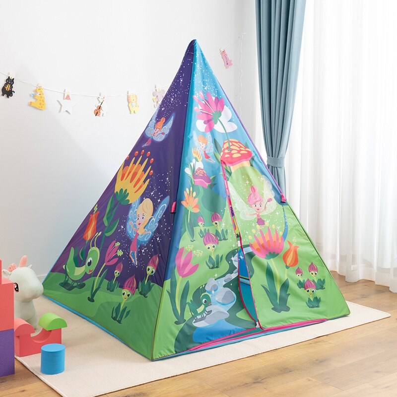 160CM Children's Toys Kids Tent Camping Toy Tents House for Girl Boutiques of Campaign Toy Child Tipi Indian Indoor Outdoor Tent: Fairy Forest