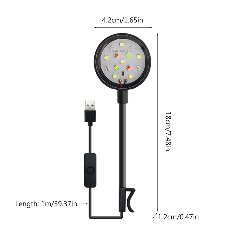 Aquarium Fish Tank Led Light Clip on Small Grow Light Rotatif Paysage Lampes