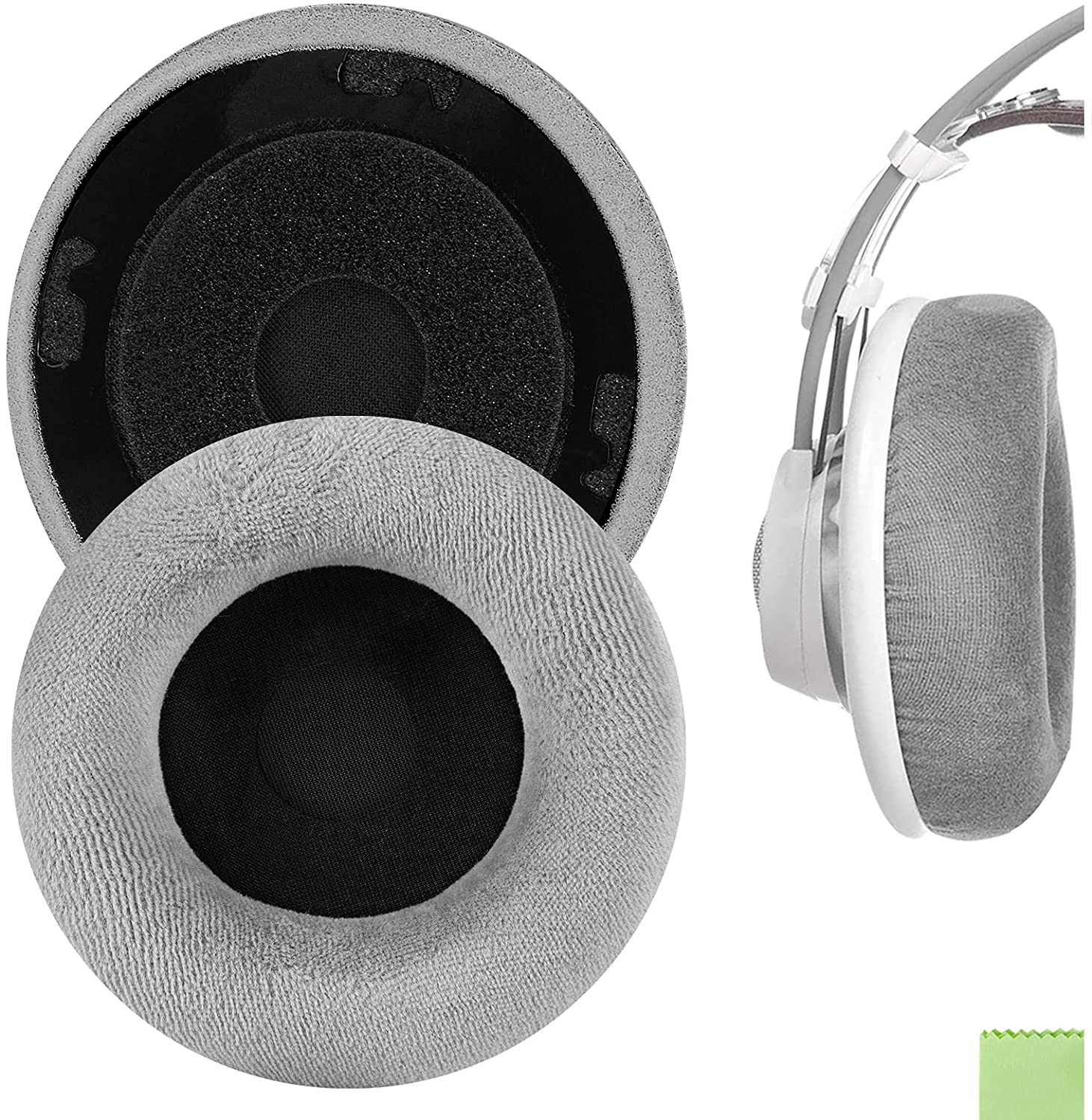Geekria Comfort Velour Replacement Ear Pads for AKG K701, K702, Q701, Q702, K601, K612, K712 Headphones Earpads