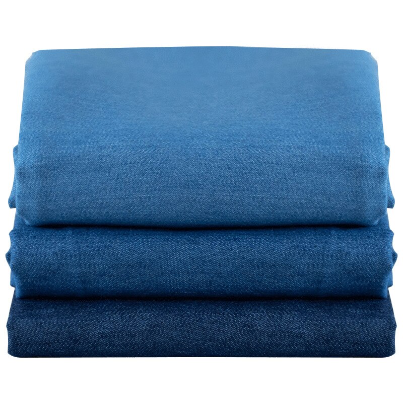 100*145cm elastisk polyester bomuld vask denim stof jeans skjorte tøj taske stof stræk denim stof kjole håndlavet