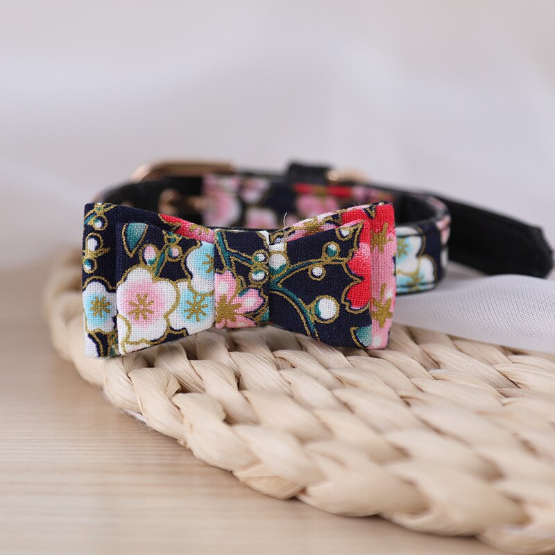 Accesorios de Collar de mariposa para perro y gato, productos elegantes de lujo,: Black