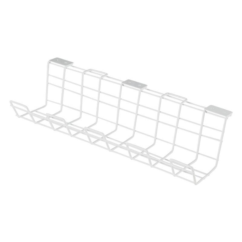 Wire Office Supplies Shelf Under Table Storage Rack Wire Desk Cable Under Management Tray Cord Organizer Rack Wire Cable Shelf: Burgundy