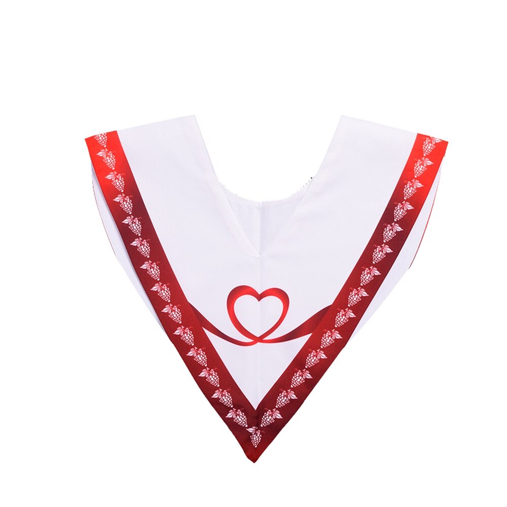 Bufanda de cuello de coro en forma de V, estola de clero de sacerdote