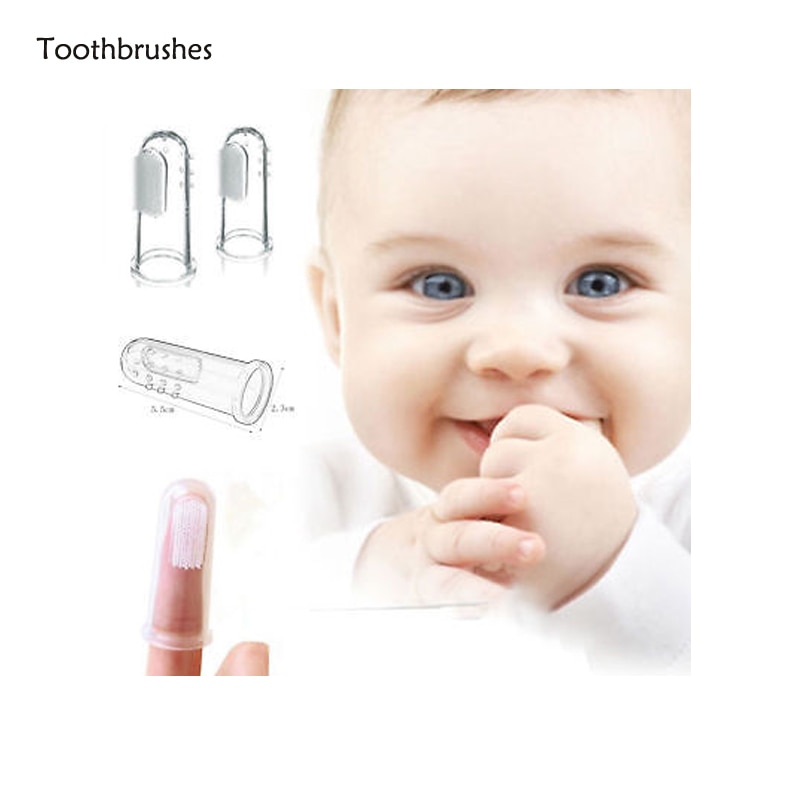 Voor Baby Jongens Meisjes Zachte Siliconen Vinger Tandenborstel Gum Massager Tandenborstel