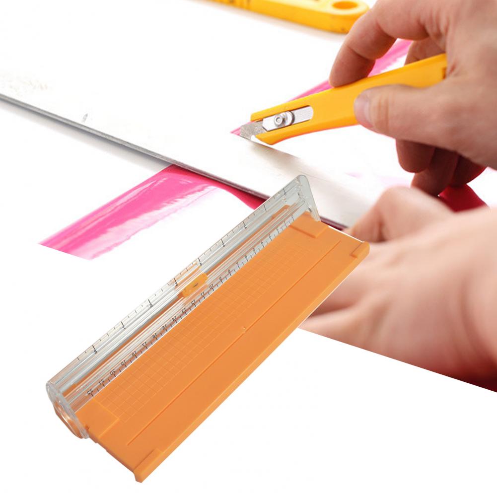 857A5 Paper Cutter Trimmer Portable Mini Paper Cutter Utility Knife with Foldable Ruler School Office Home Supplies Stationery