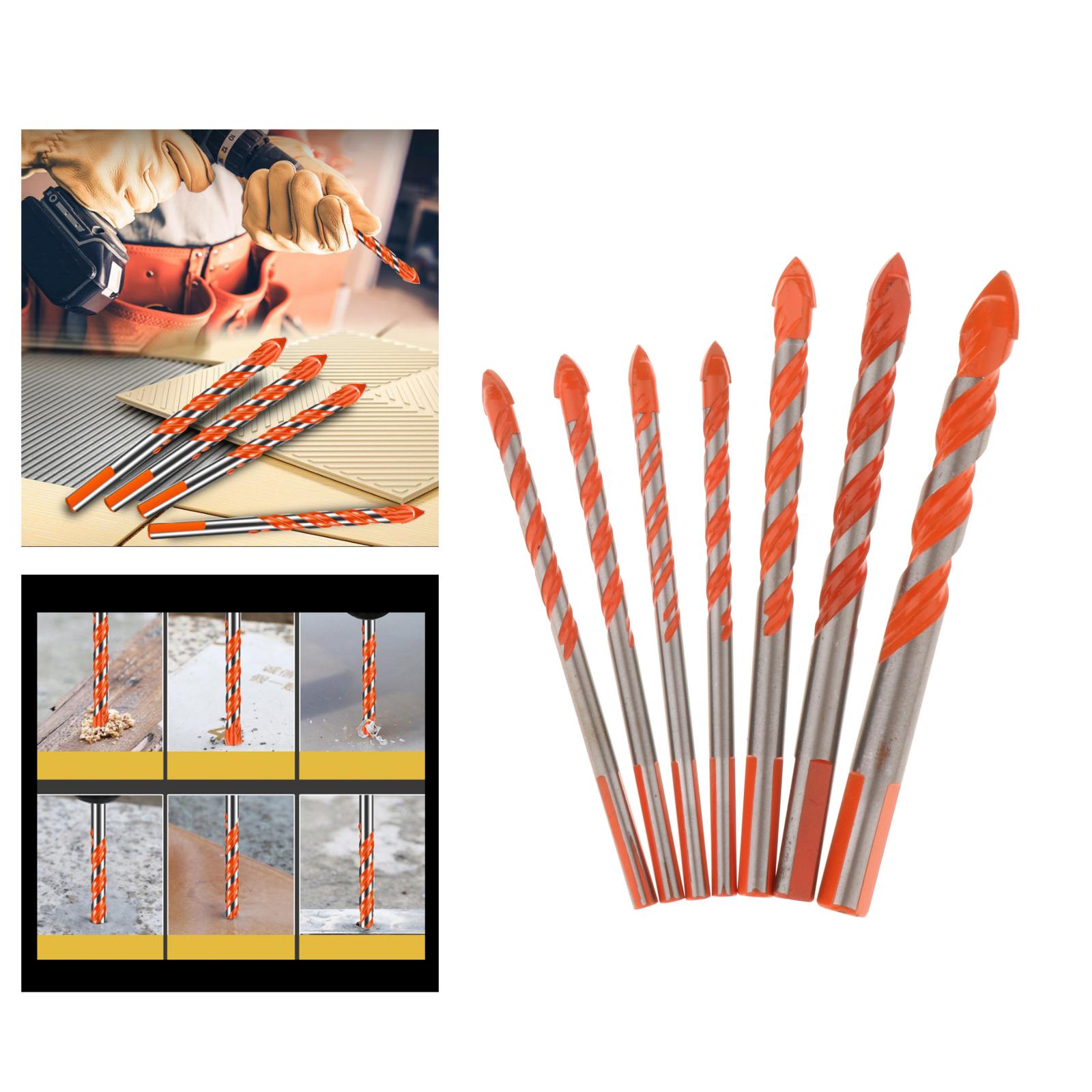 Taladro triangular de 5/7 uds, herramientas triangulares de taladro multiusos: Red 7PCS