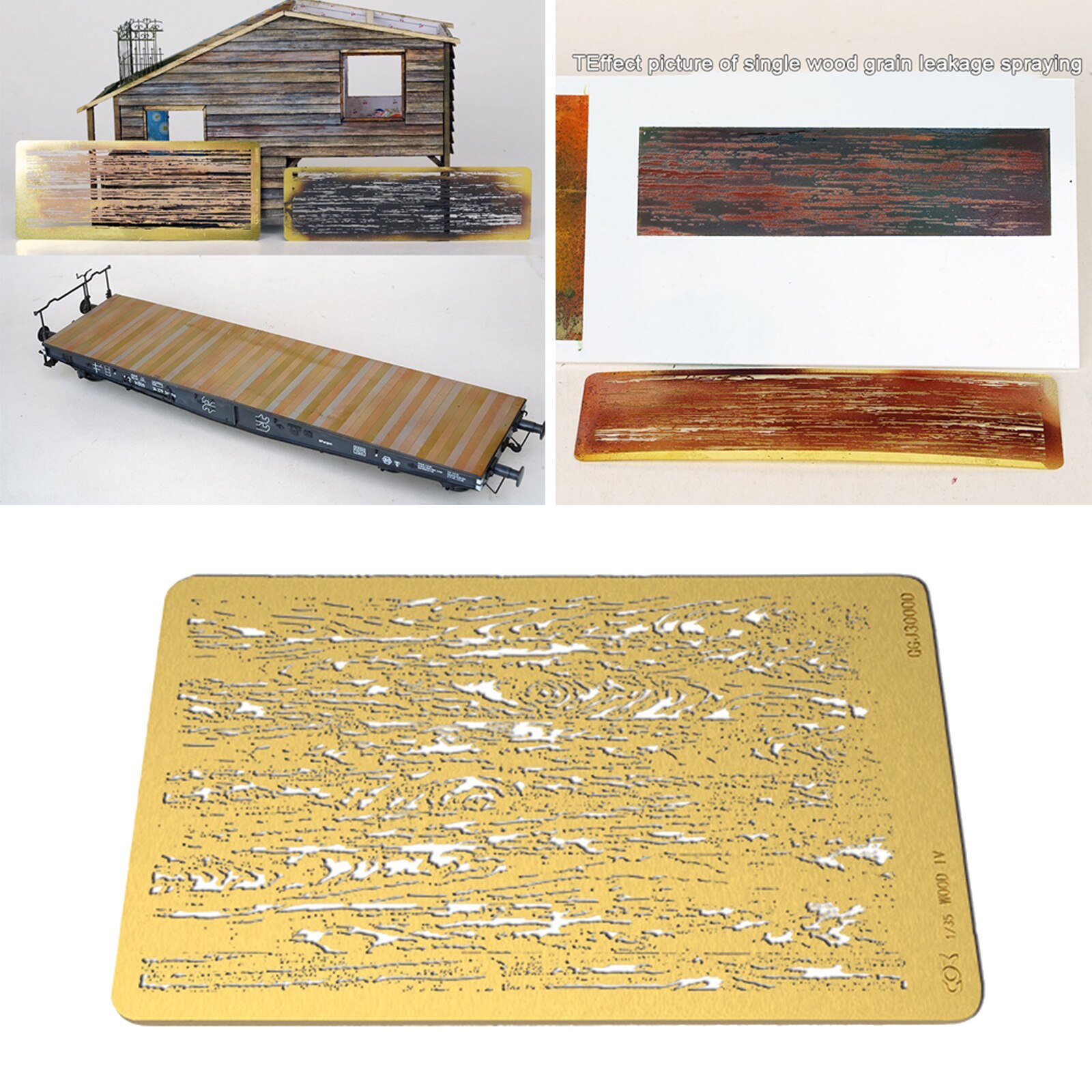 Model Painting Stenciling Template Spray Painting Hobby Tool Plate 1/35 1/48 1/72 Model Airbrush Decoration Stencils Supplies: GJ3000D