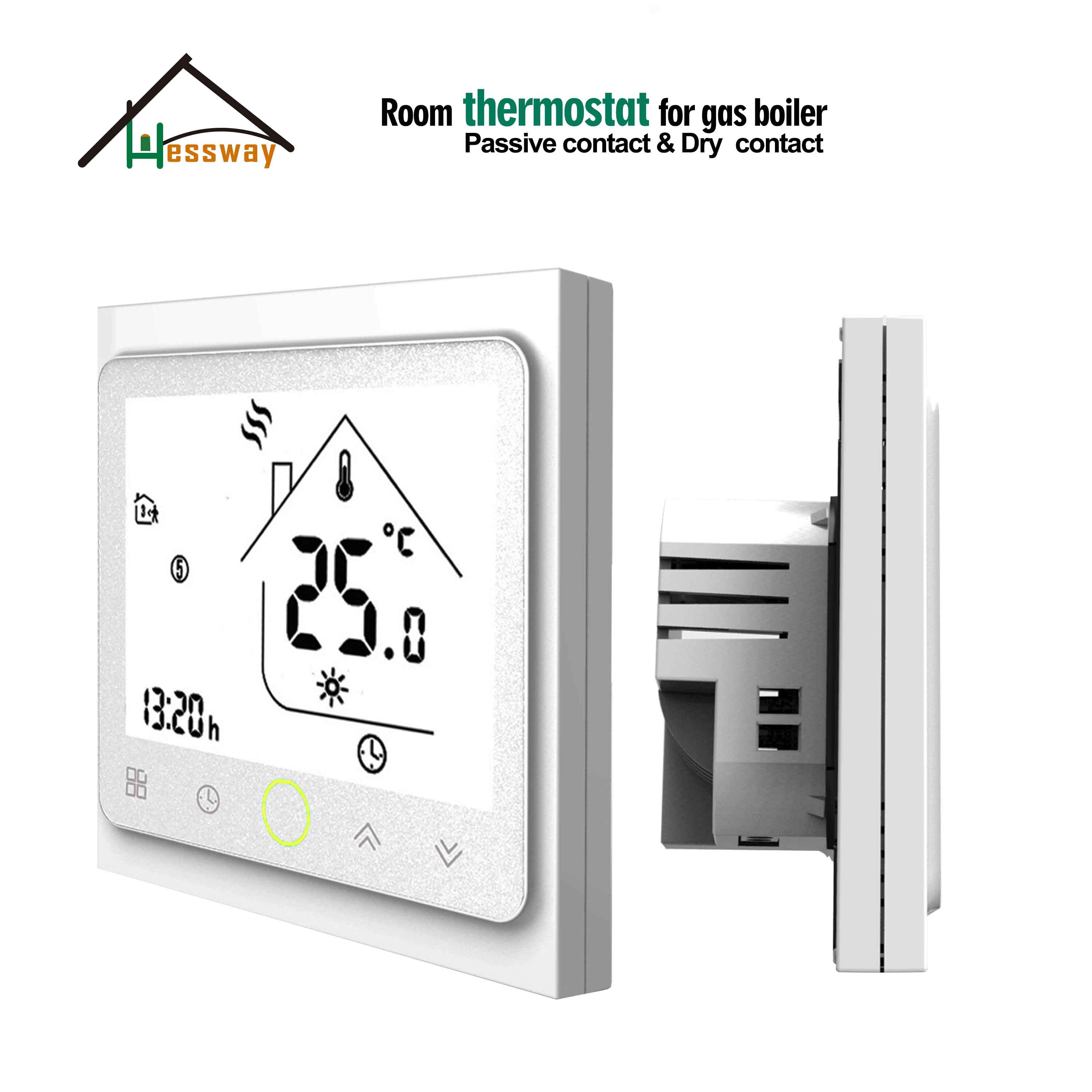 HESSWAY dry contact &Passive contact relay programmable thermostat for boiler