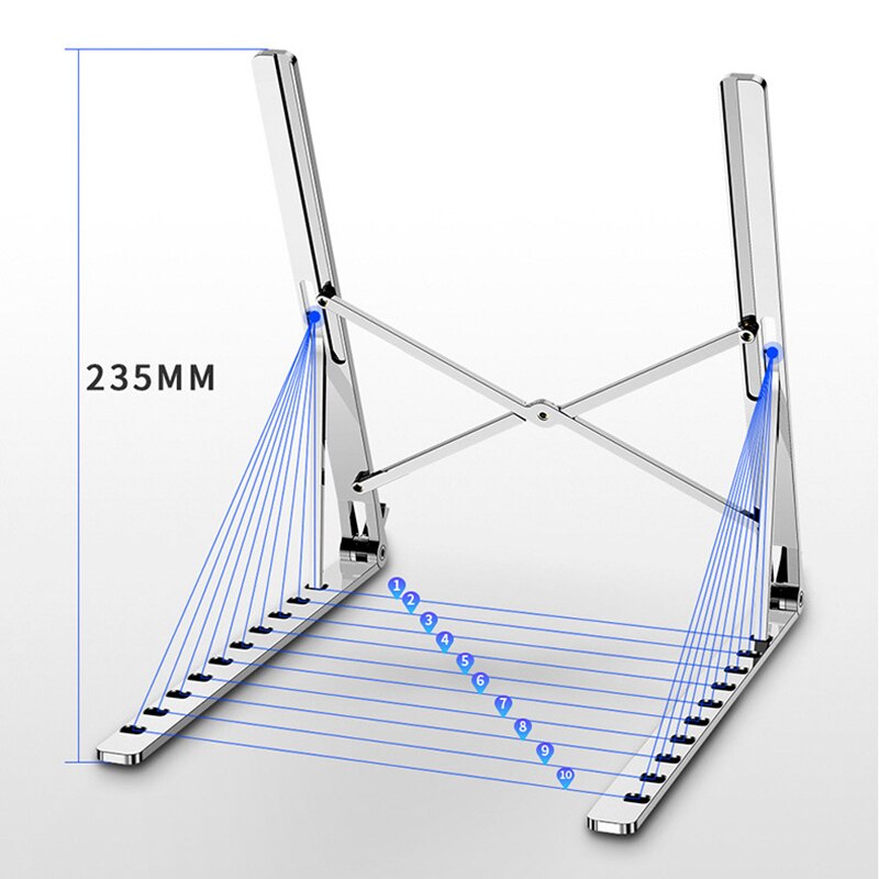 Ergonomic Foldable Portable Adjustable Laptop Tablet Stand Laptop Holder Riser Computer Stand For Computer Laptop Tablet Stands