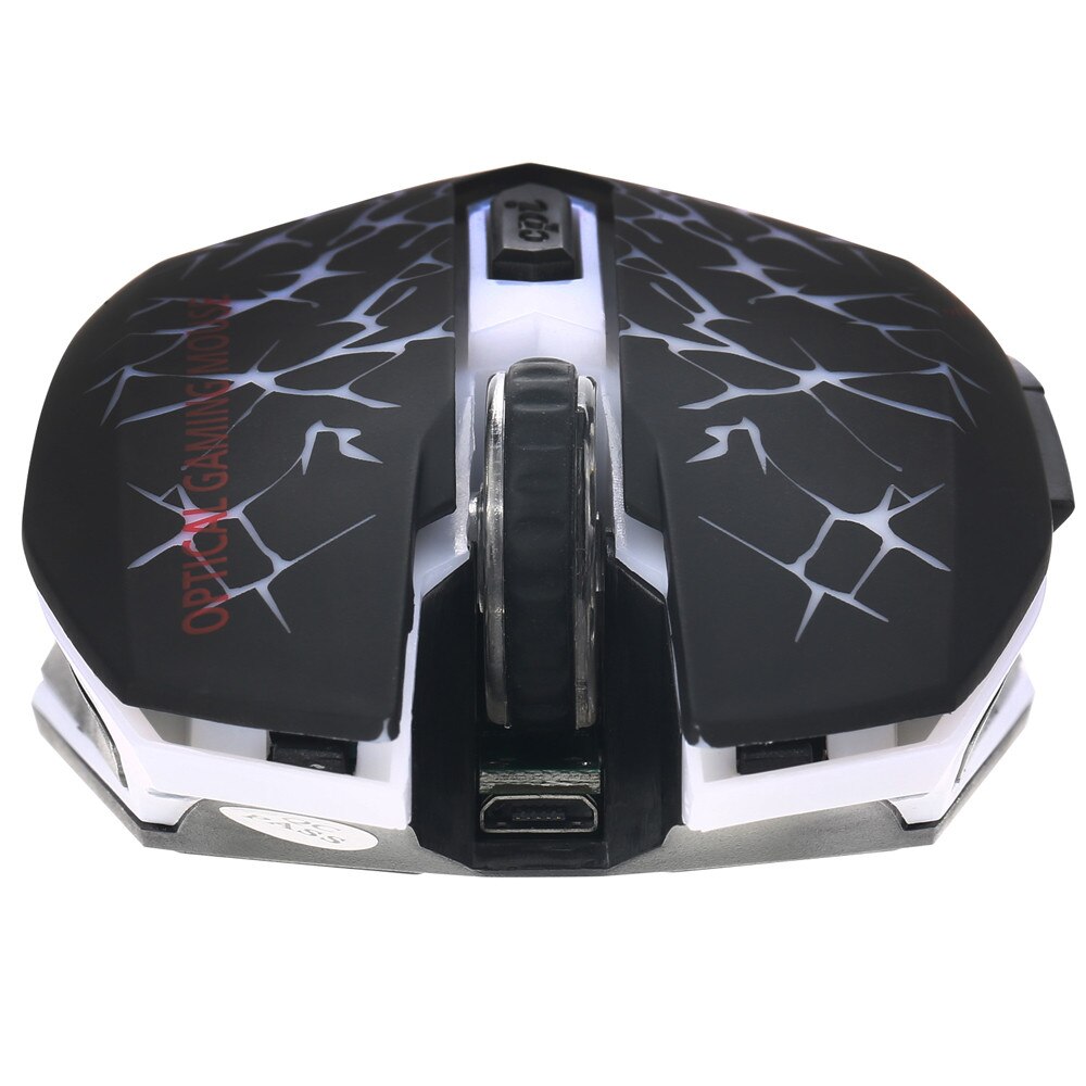 Rechargeable Wireless Silent LED Backlit USB Optical Ergonomic Gaming Mouse Low Noise Desktop Office Entertainment Laptop Silent