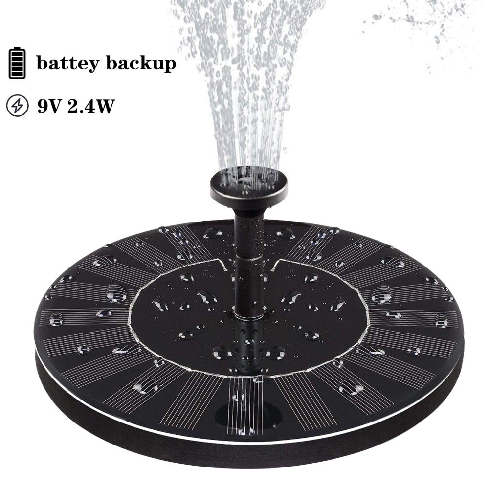 Nyaste solar fontän sol fontän pump med batteri backup solpanel kit starkt tryck hög vatten blomma