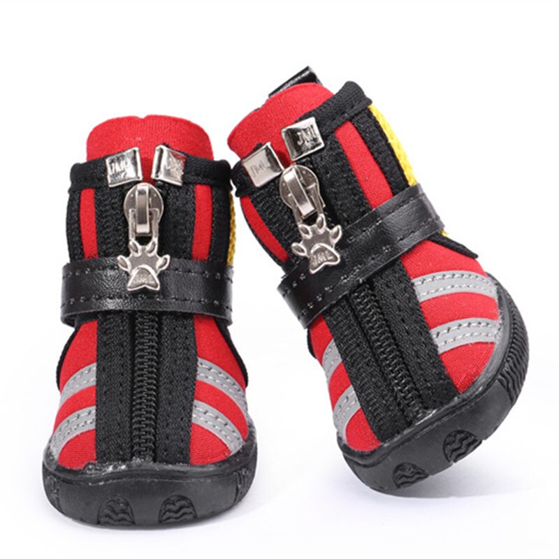 Atmungsaktive Haustier-Hundeschuhe, Frühling und Sommer, kleine Hundeschuhe mit Reißverschlüssen, rutschfeste Hundestiefel für Teddy, Chihuahua: S / verrotten