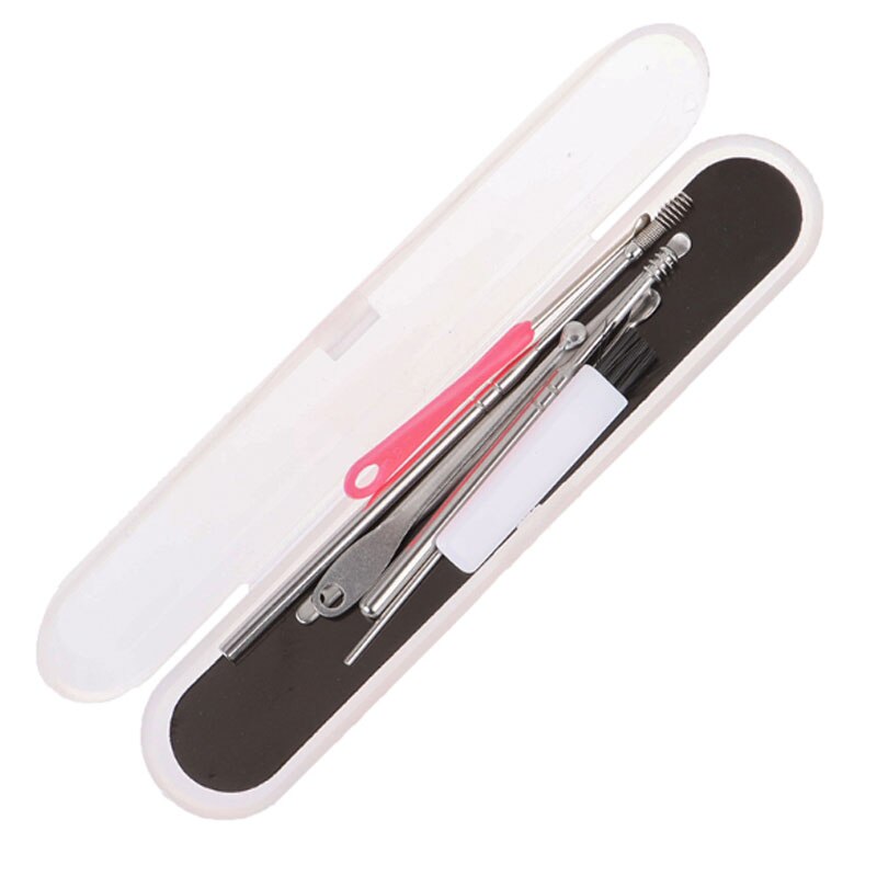 Curette en acier inoxydable, cure-oreille en spirale, dissolvant de cire, Curette, nettoyeur, cuillère, outil de nettoyage des oreilles, 7/6 pièces
