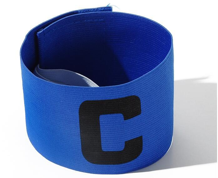 Kapitein Armband Voetbal C Mark Anti Losmaken Mouwen Met Elastische Armband En Armband Voetbal Apparatuur Voetbal Training: Blue