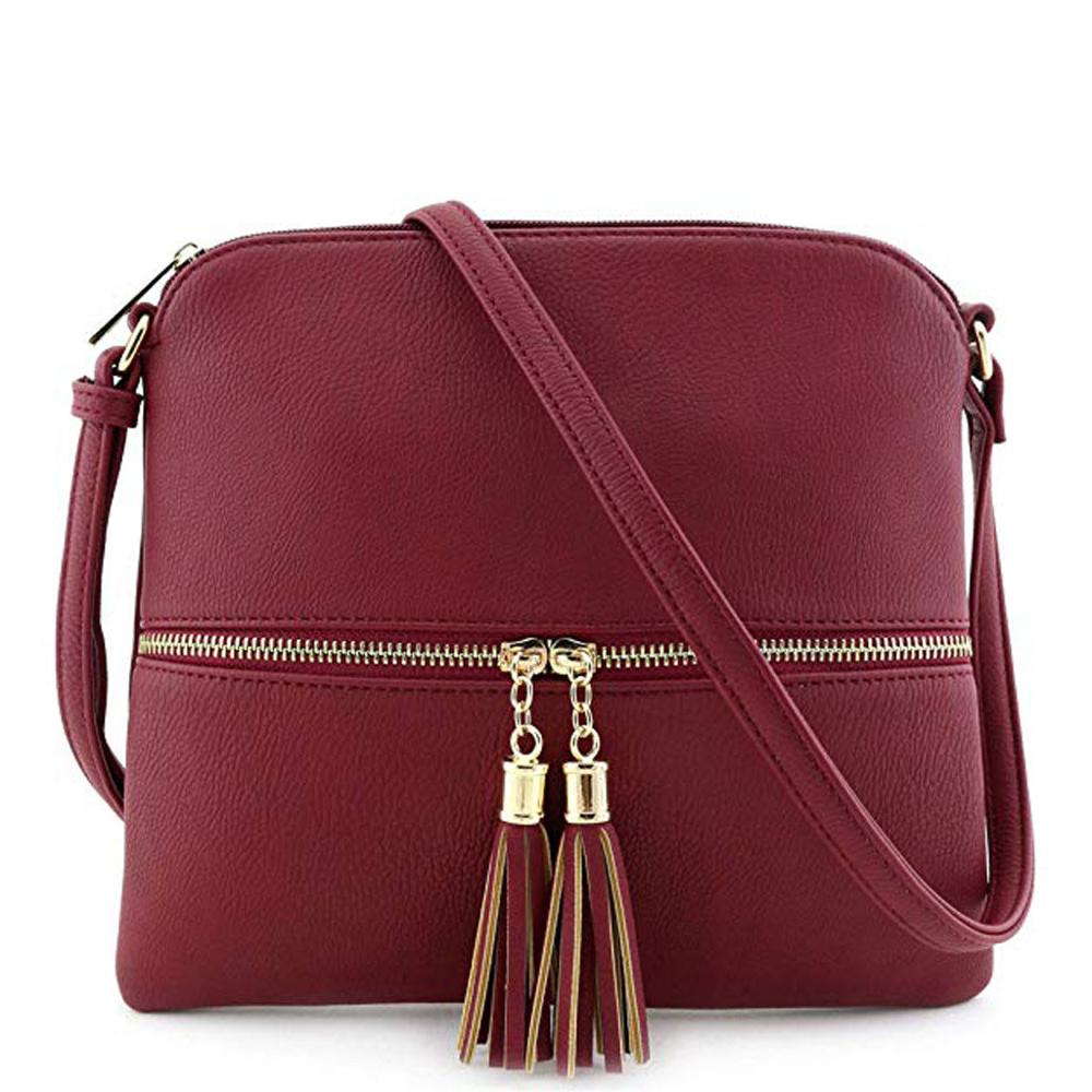 Frauen Leder Quaste Umhängetasche kleine Tasche für frauen mochila Reine Farbe Schulter Messenger Tasche brieftasche bolsos para mujer feminina