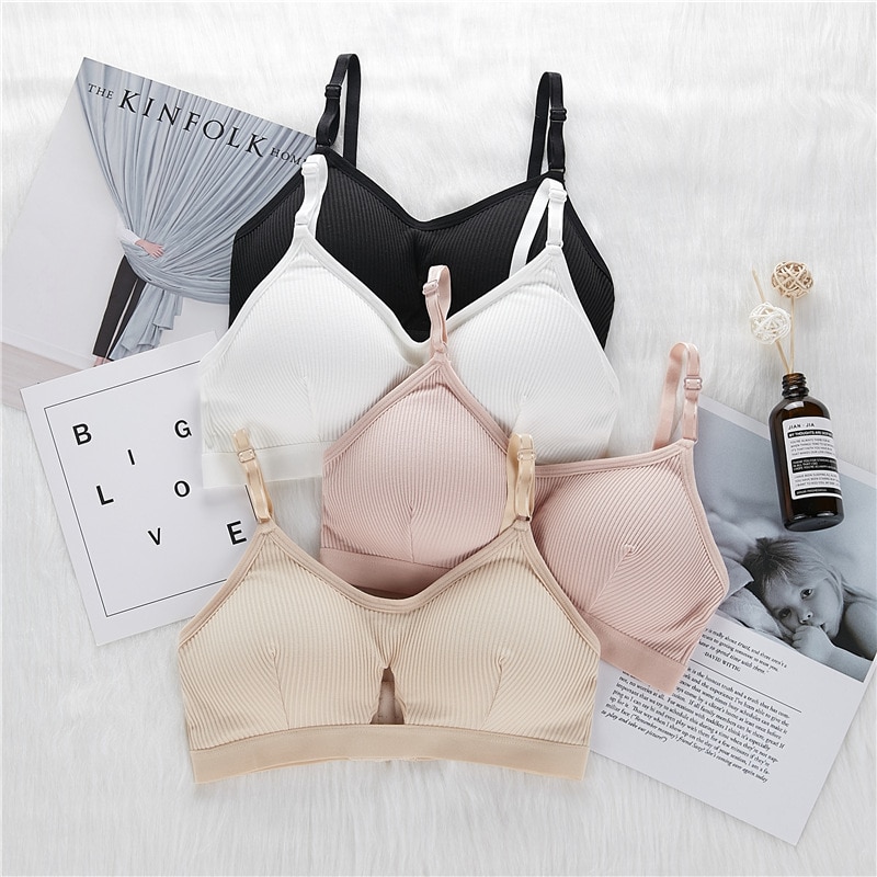 Cotton Bras For Women Push Up Bra Sexy Lingerie Wirefree Bras Brassiere Removable Pad Comfort Bralette Seamless Female Underwear