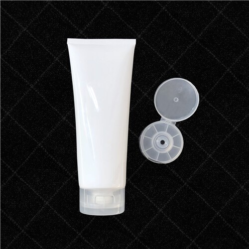 Empty 200g White Squeeze Bottle Cosmetic Container 200ml Face Lotion Hand Cream Packaging Plastic Refillable Tube: 6