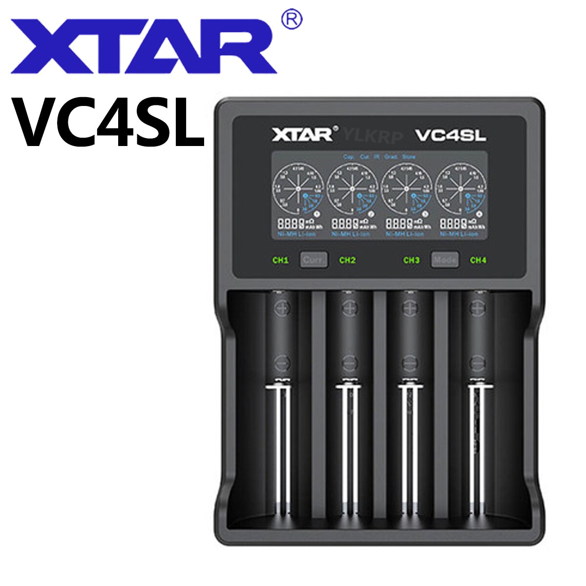 XTAR VC4SL upgraded and extended smart charger, C-type USB input, support QC3.0 charging: VC4SL