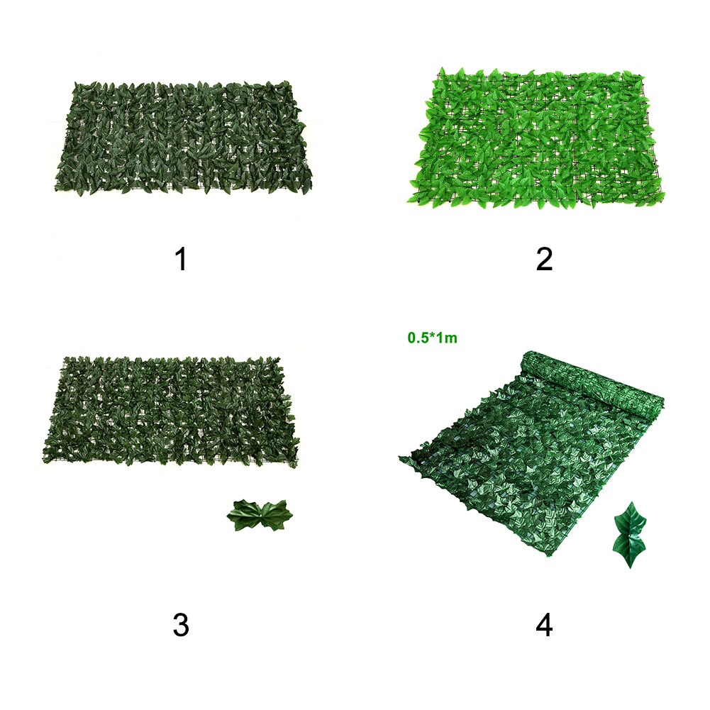 Home Greenhouse Decorative Panels   Artificial Fence Faux Leaves Indoor Greenery Wall Privacy Screen Backyard Outdoor Garden