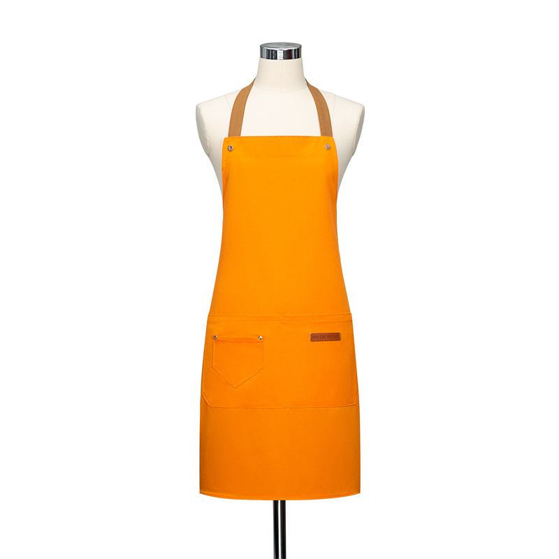 Delantal con de logotipo personalizado, delantales de cocina para hombre y mujer, ropa para hornear Chef en casa, impermeable con bolsillos: Gris claro