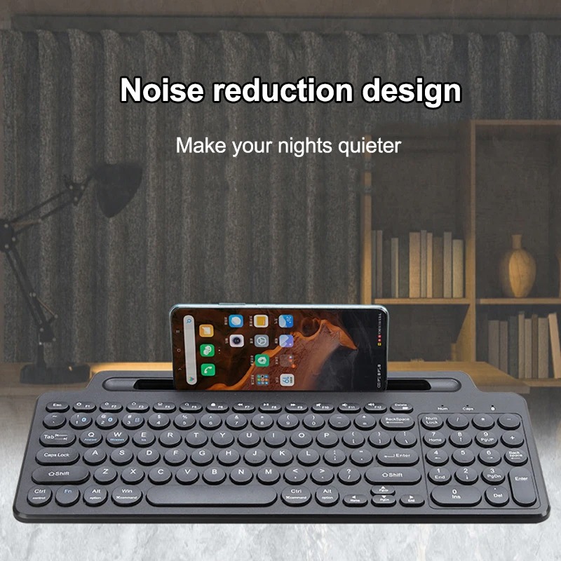 Teclado bluetooth 2.4g teclado sem fio com touchpad slot para cartão teclado para portátil tablet android ios ipad teclado de jogos