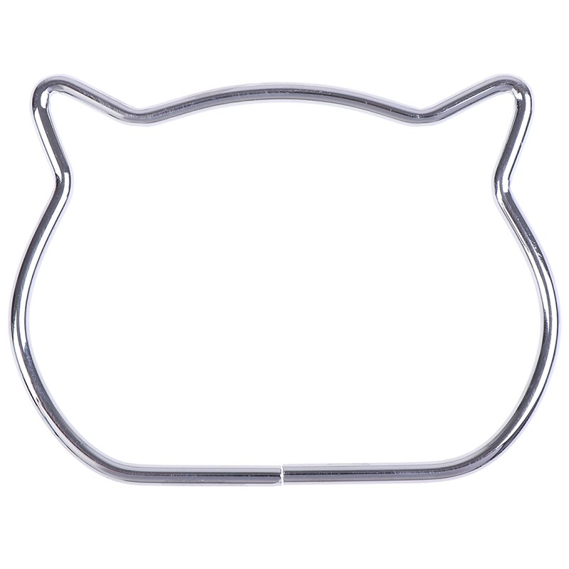 Manijas de Metal para bolso de Oreja de Gato para mujer, accesorio de repuesto para bolsos de hombro artesanales, bolso informal, Correa: Plata