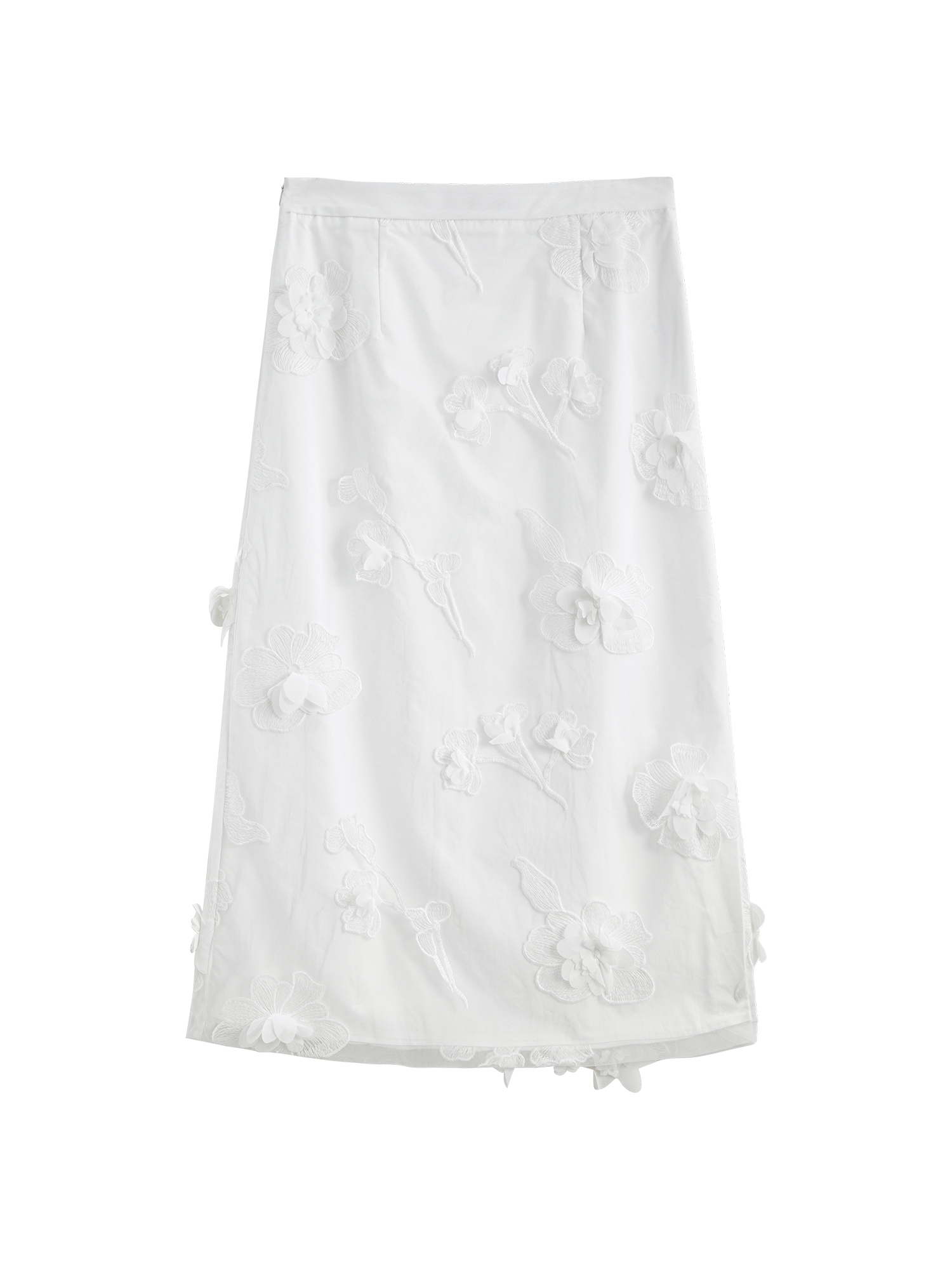 FSLE【Serie Premium】Conjunto de falda y camisa bordada de acetato sin mangas para mujer, conjunto blanco con temperamento para mujer de oficina 25FE12042 + 25FE12009: L / Negro