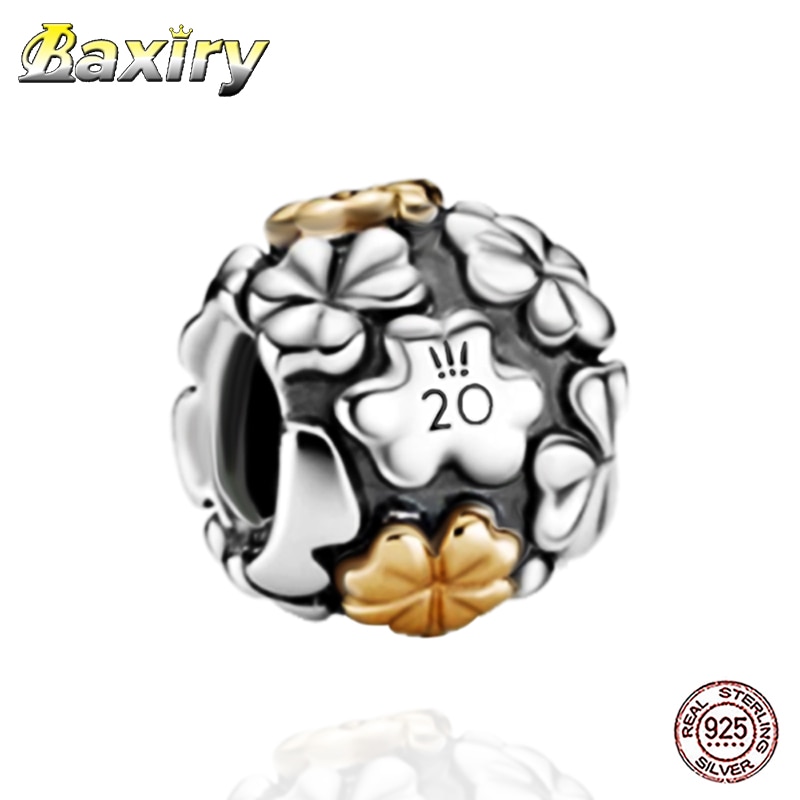 925 Sterling Silber vier-kleeblatt Korn passen Luxus 925 Original Charme armbänder Perlen Für Schmuck Machen DIY frauen