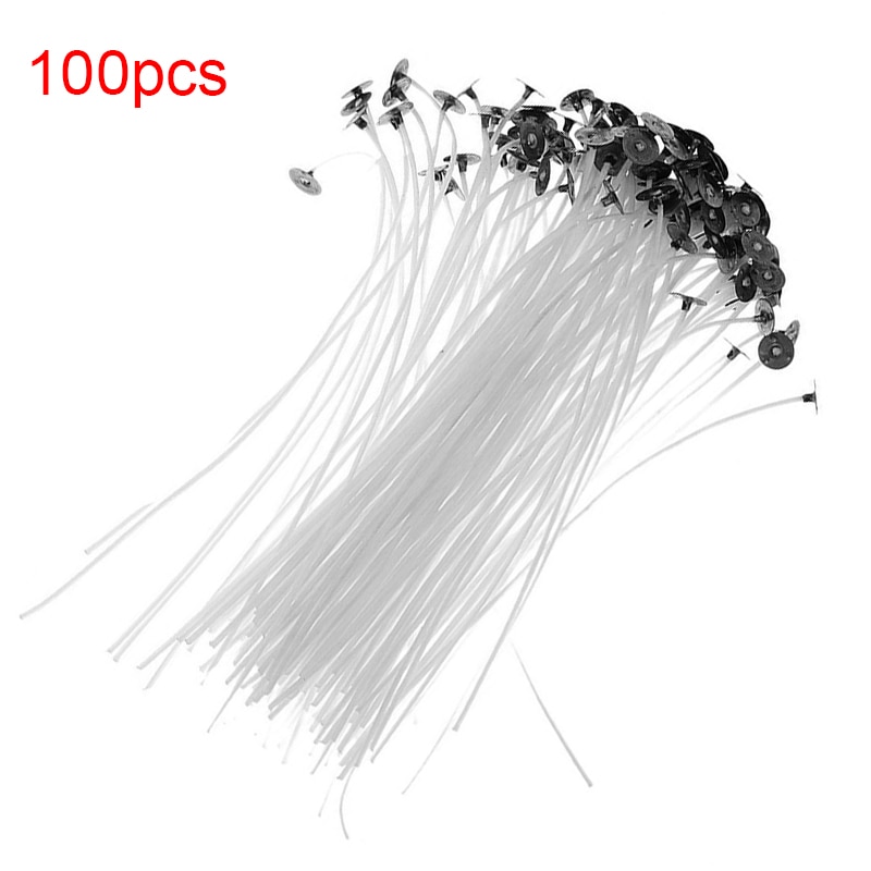 Liplasting 2.5/4/5/6/7/9/15/20 Cm 100 Pcs Katoen kaarsenlont Rookloze Lont Kaars Licht Hart Kaars Katoen Kaars TSLM2