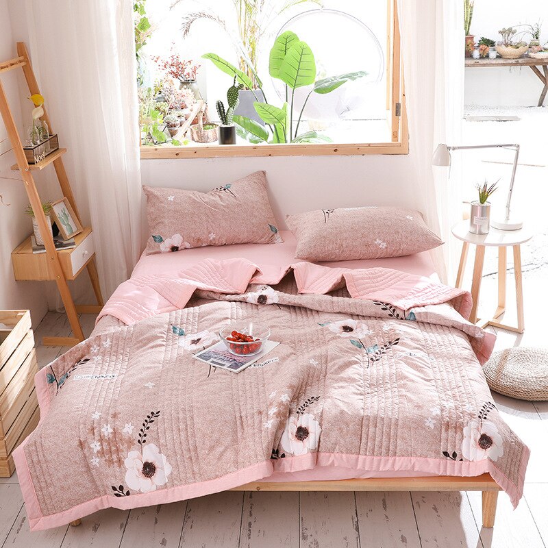 Beddengoed zomer gewatteerde deken dunne dekbedovertrek sprei voor tweepersoonsbed airconditioning quilt voor auto reishoes deken: 180200cm / 2