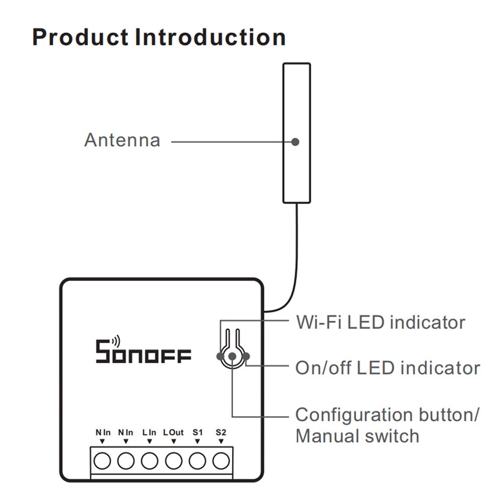 SOLEDI SONOFF Mini Smart Intelligent Switch Appliance Office Home Assistant Universal WIFI Switch Indoor APP Control Two Way