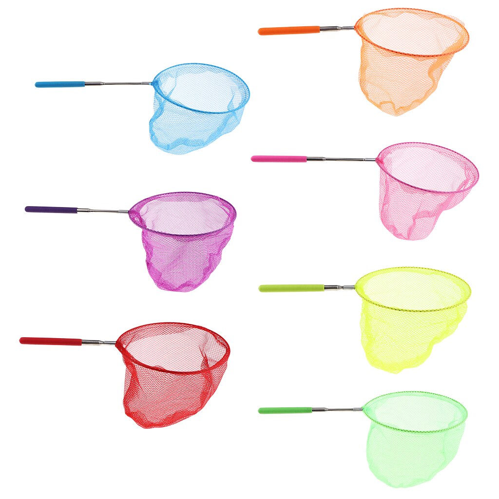 7 Colors Extendable Insect Catching Butterfly Net Fishing Nets for Kids Play Funny Outdoor Sport Play