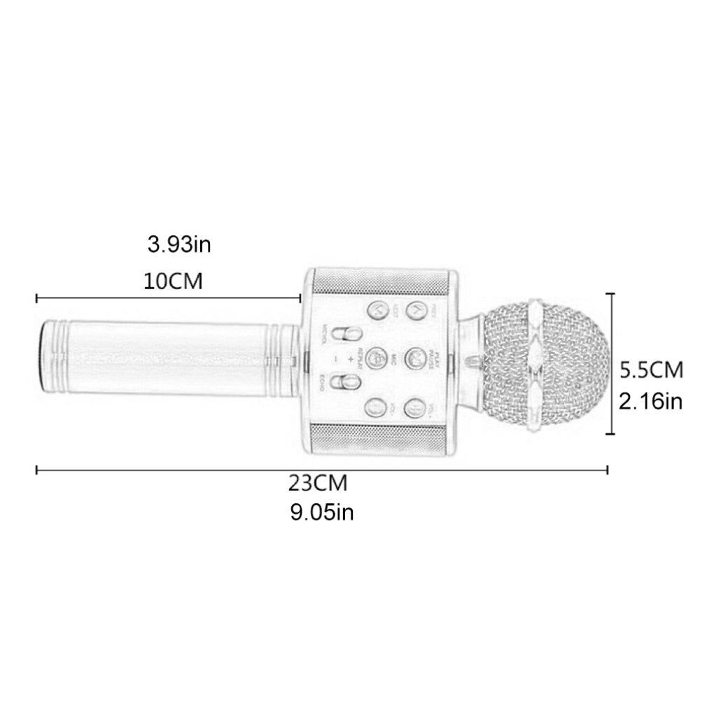 Wireless USB microphone condenser karaoke mic bluetooth stand radio mikrofon studio recording studio