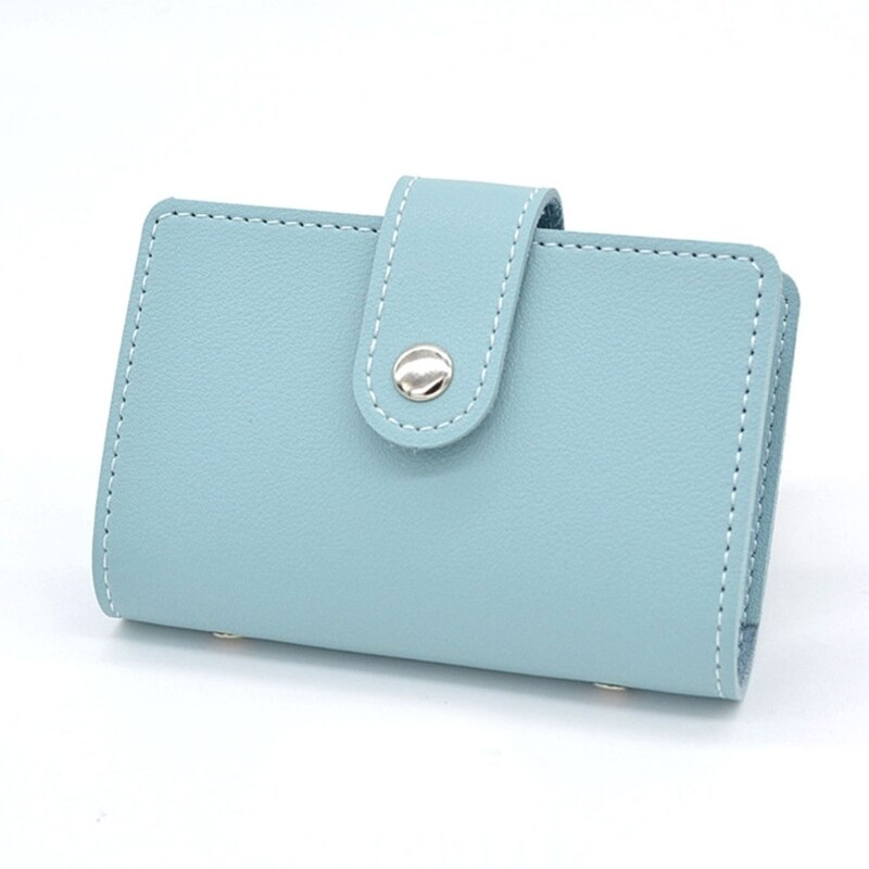 Pu Leer Zaken Id Credit Card Holder Pocket Case Purse Wallet Organizer 20CA: Light blue