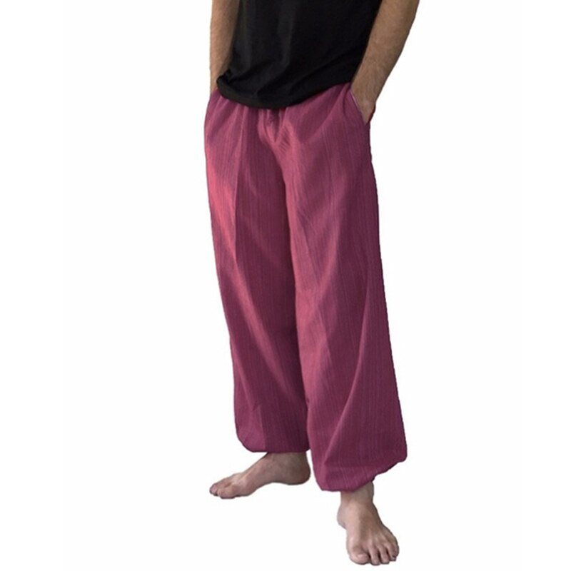 Miesten haaremihousut kesäiset roikkuvat puuvillahousut miesten housut plus kokoiset housut housut miesten lenkkeilijät jalkahousut