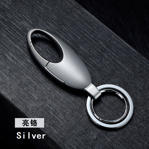 Metallic Key Houders Mini Sleutel Organisatoren Drie Kleuren Luxe Dubbele Ring Sleutel Portefeuilles Antihechtende Sleutelhanger: Silver