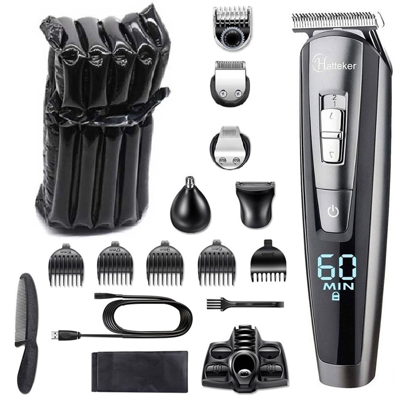 Professioneller alle-in-eins-Haar-Bartschneider für Männer, Friseur, Haarschneider, wiederaufladbarer Elektrorasierer für Gesicht und Körper, Haarschnitt-Maschine: Orange