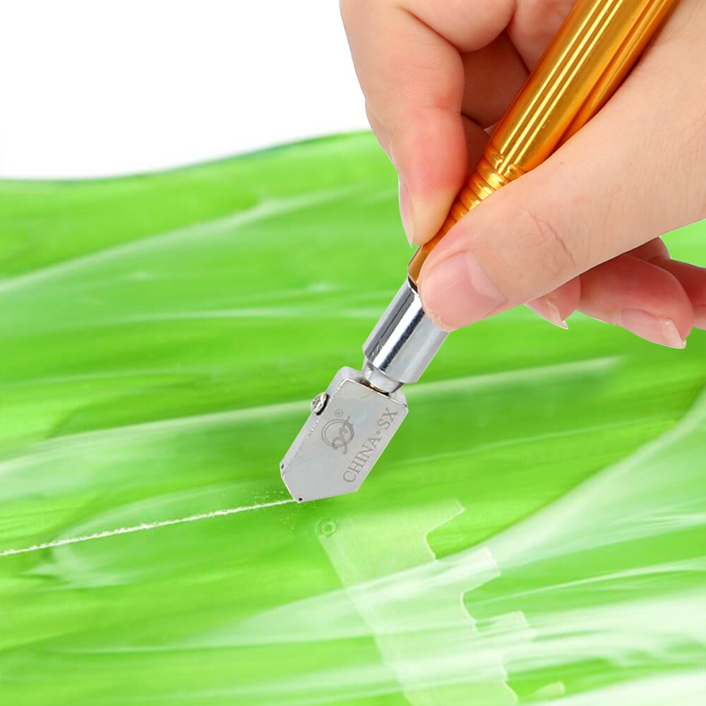 Diamond Glass Cutter Metal Handle Ceramic Tile Cutting for Thick Glass Cutting Hand tool Multifunction