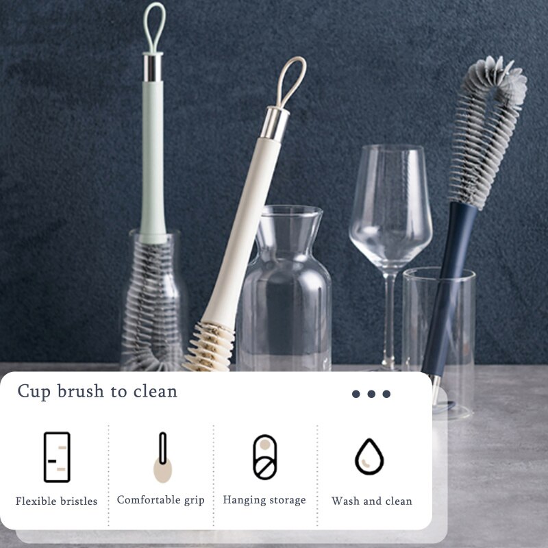 38Cm Ultra-Lange Borstel Is Een Flexibele Borstel Voor Reinigen Smalle-Mouthed Water Flessen, huishoudelijke Schoonmaakmiddelen Gereedschappen